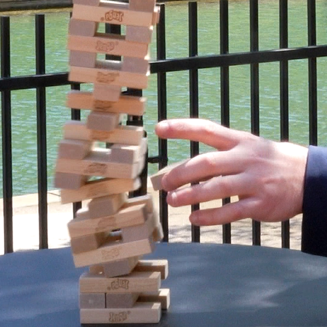 Playing Jenga at the American Pianists Awards!